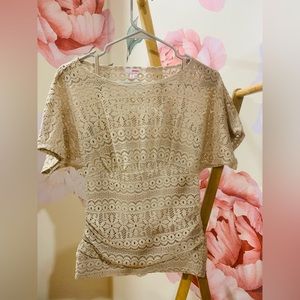 ❤️Bongo Peplum Lace Blouse Sz M❤️